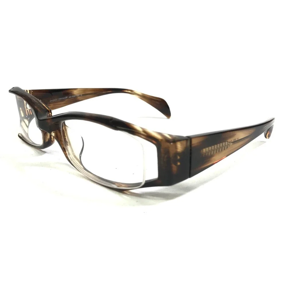 Iyoko-Inyake Eyeglasses Frames IY 252 Col.2 Brown Rectangular Full Rim 53-16-135